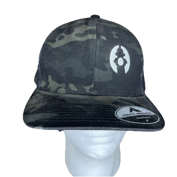 Fortline Waterworks Trucker Hat Black and Gray Cap Pacific Snapback - Picture 1 of 11
